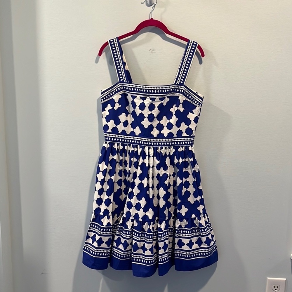 Kate Spade Lantern Poplin flounce dress 8 - Picture 5 of 7